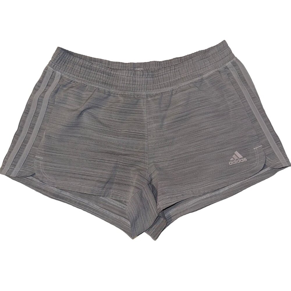 Adidas Aeroready Lot of 2 Athletic Pull On Shorts Purple Gray Womens Small - Picture 2 of 13